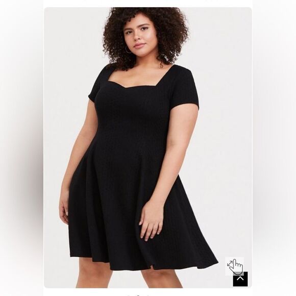 Torrid Mini Textured Knit Skater Dress NWT - Picture 9 of 10